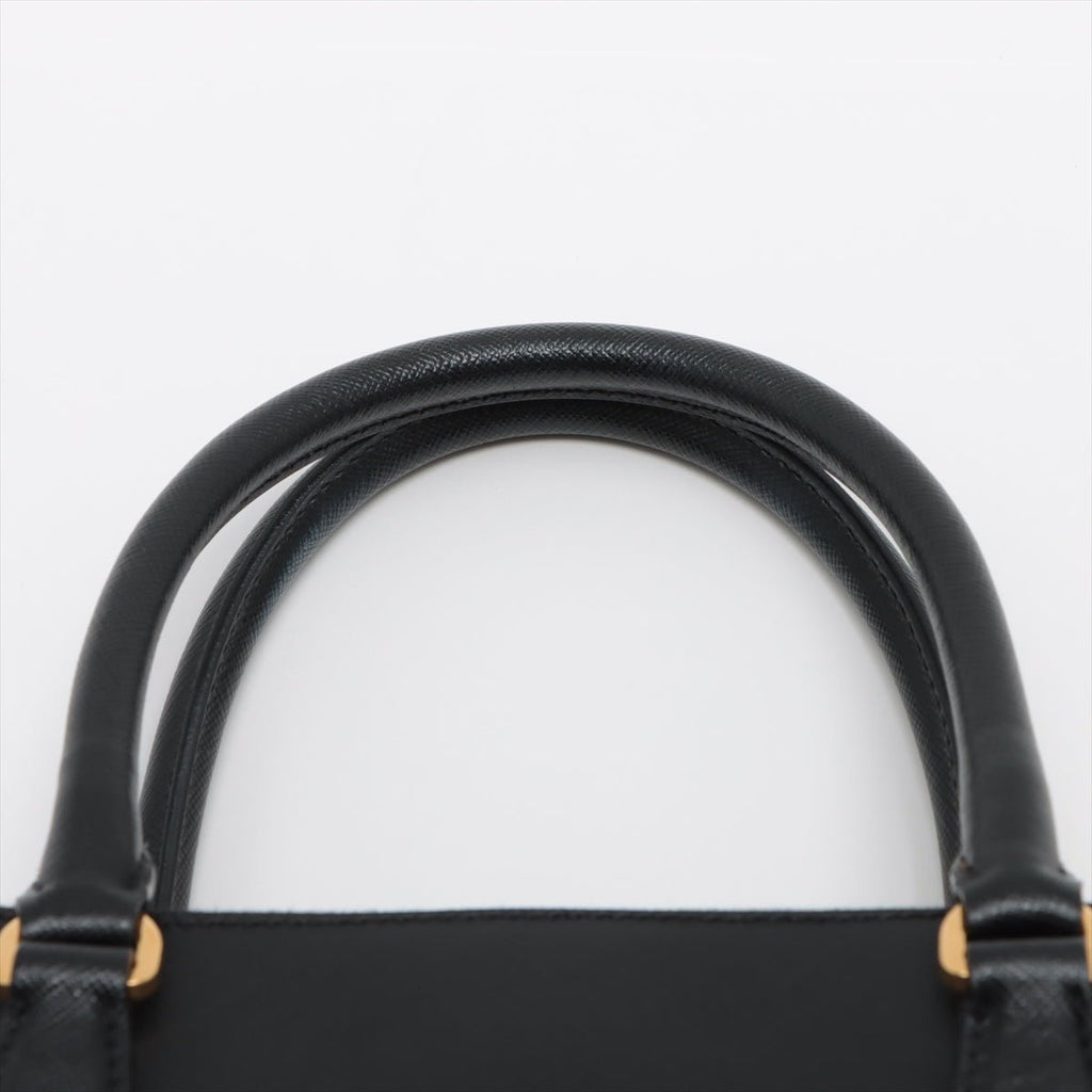 Galleria Medium 2way Black Saffiano Leather