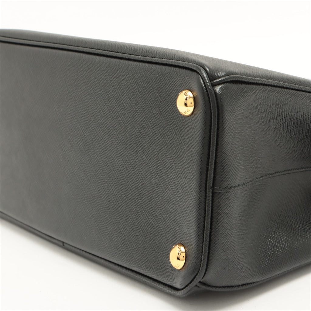 Galleria Medium 2way Black Saffiano Leather