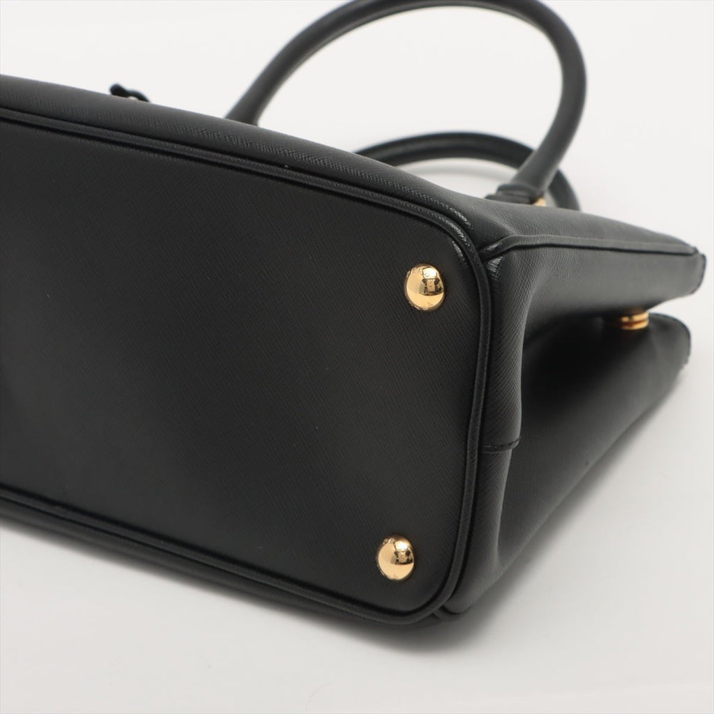 Galleria Medium 2way Black Saffiano Leather