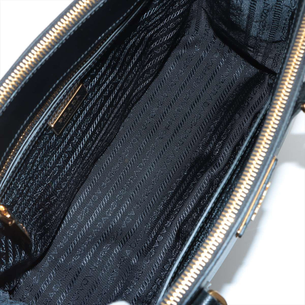 Galleria Medium 2way Black Saffiano Leather