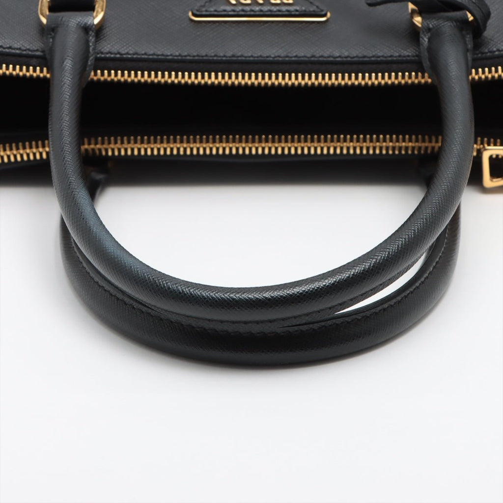 Galleria Medium 2way Black Saffiano Leather