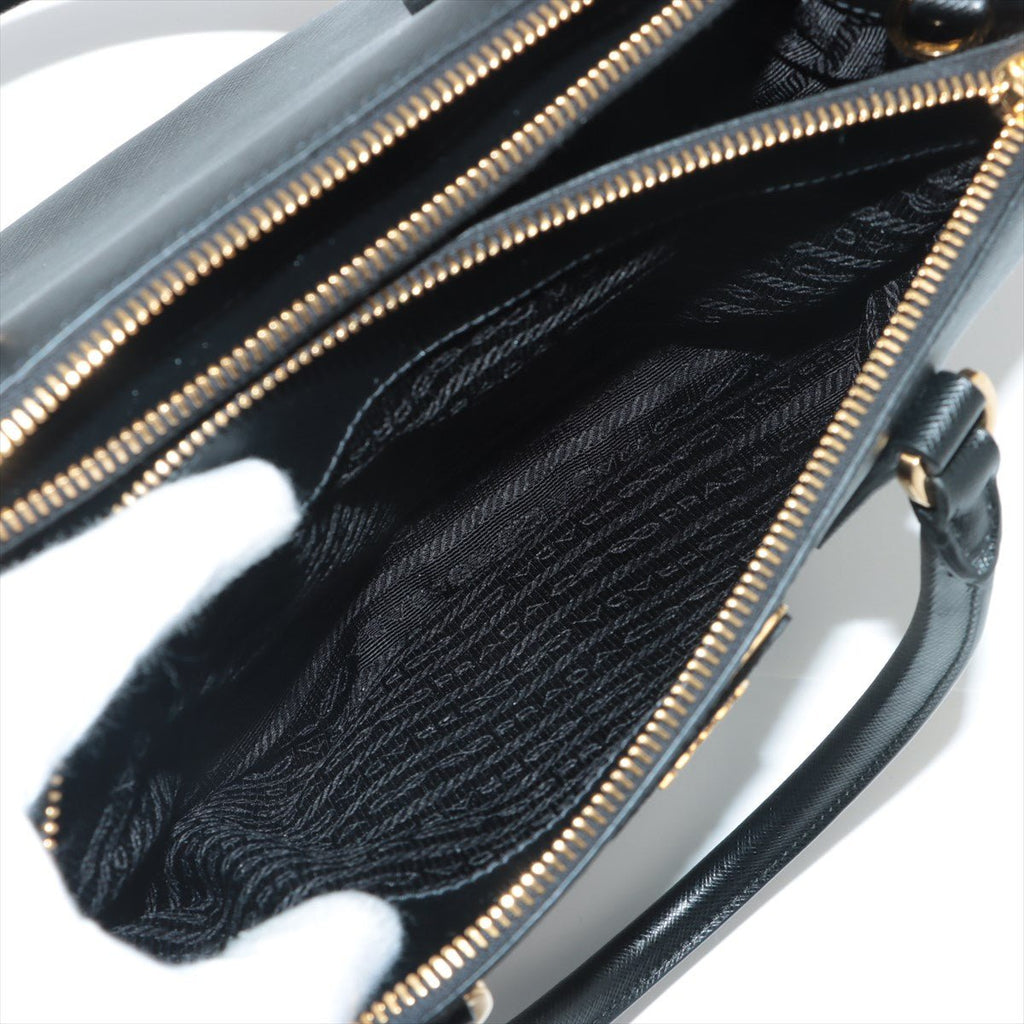 Galleria Medium 2way Black Saffiano Leather