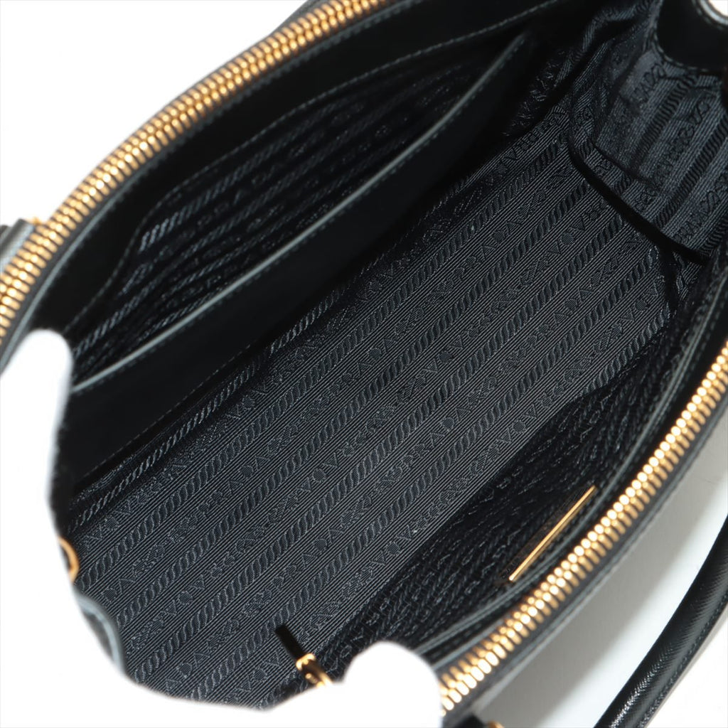 Galleria Medium 2way Black Saffiano Leather