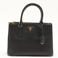 Galleria Medium 2way Black Saffiano Leather