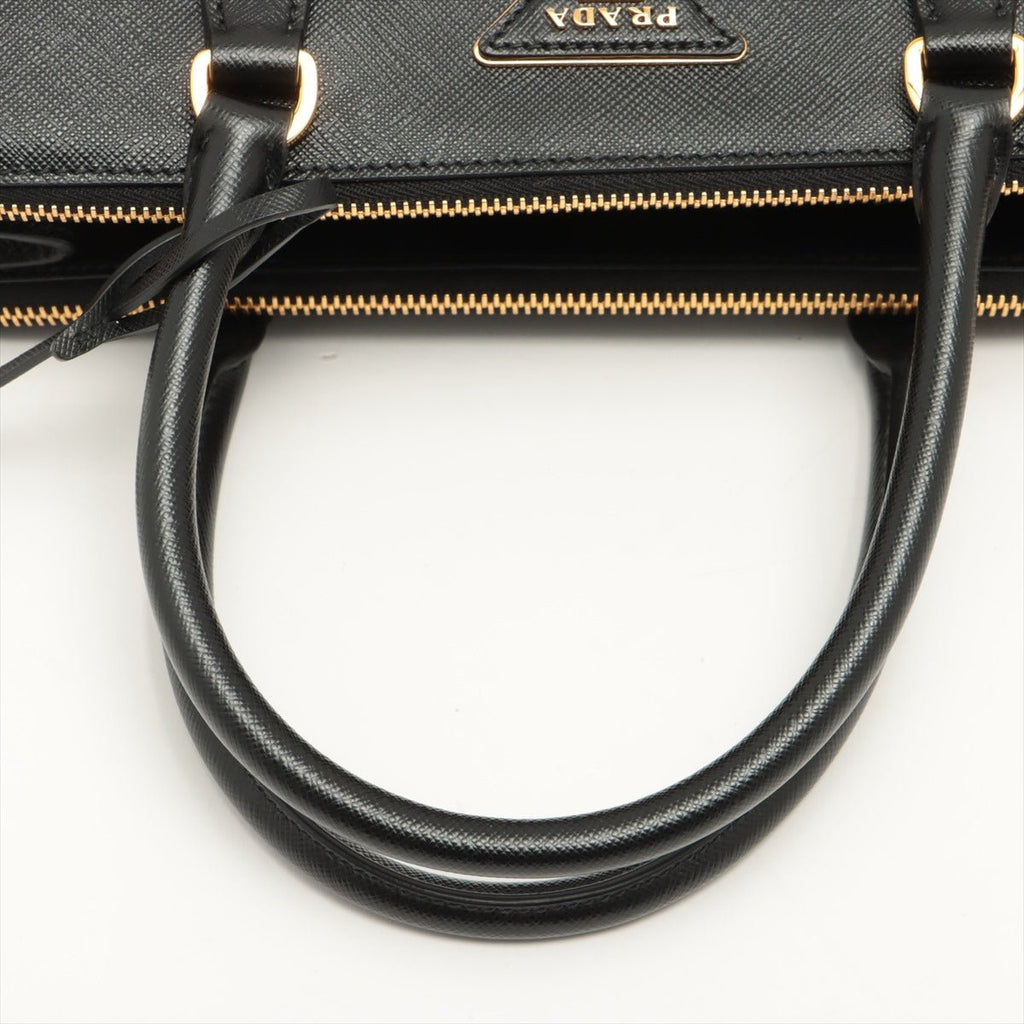 Galleria Medium 2way Black Saffiano Leather