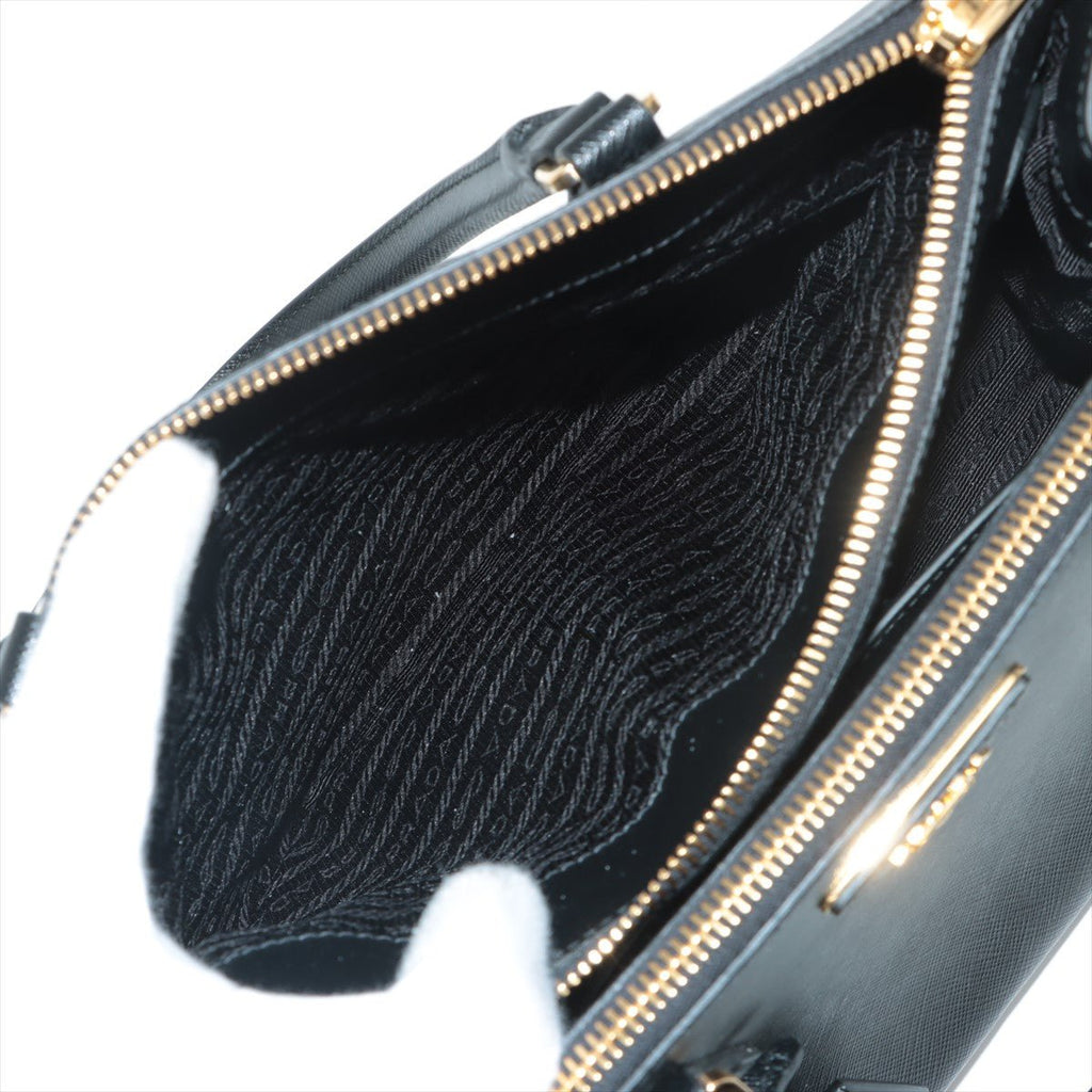 Galleria Medium 2way Black Saffiano Leather