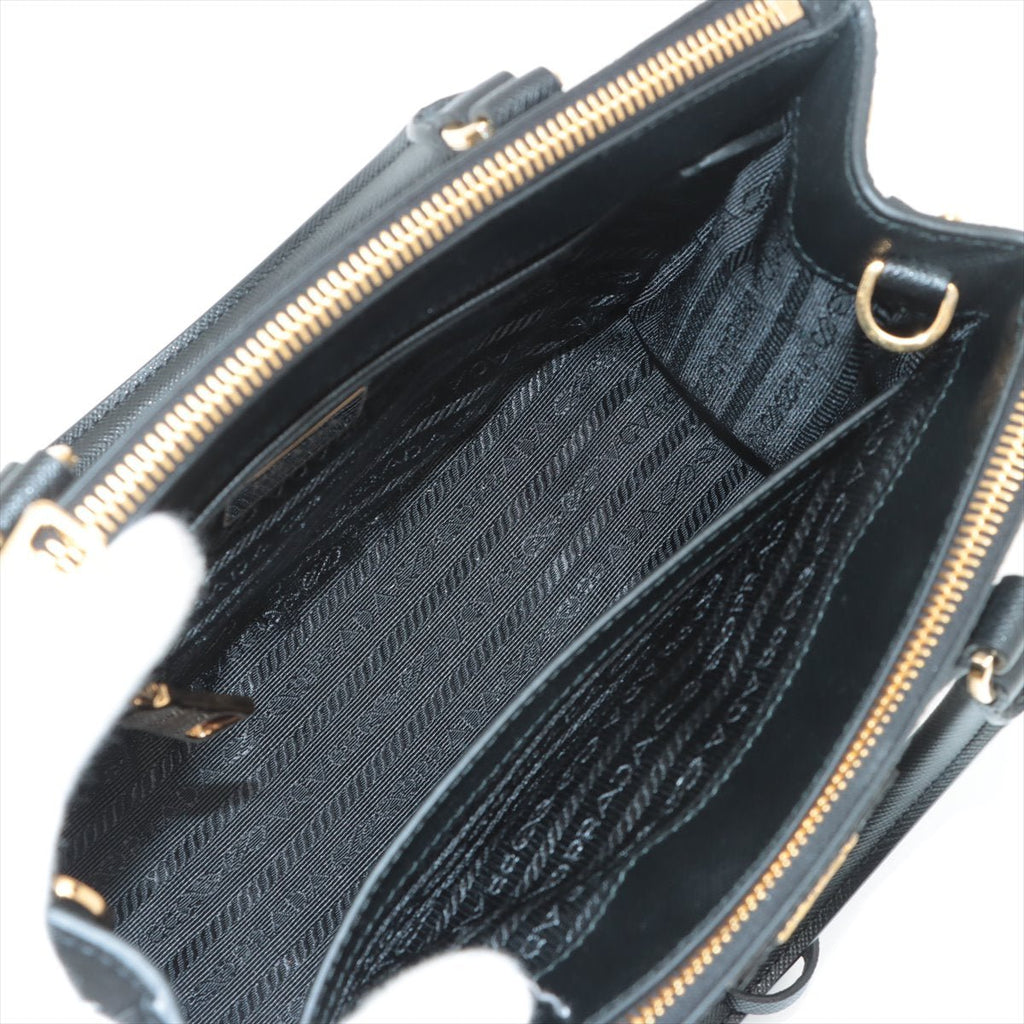 Galleria Small Saffiano Leather Black Bag
