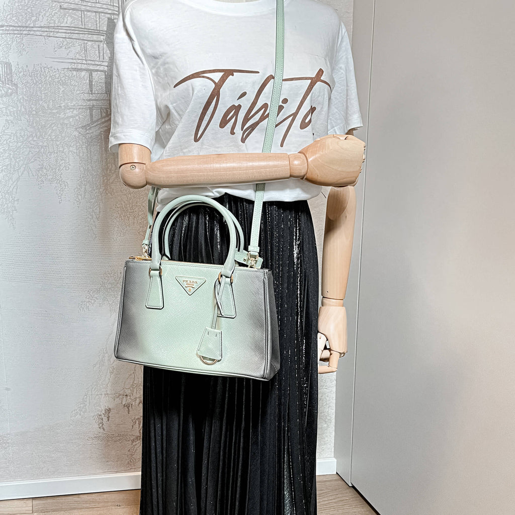 Galleria Small Saffiano Leather OmbrÃƒÆ’Ã‚Â© Light Green 2-Way Bag