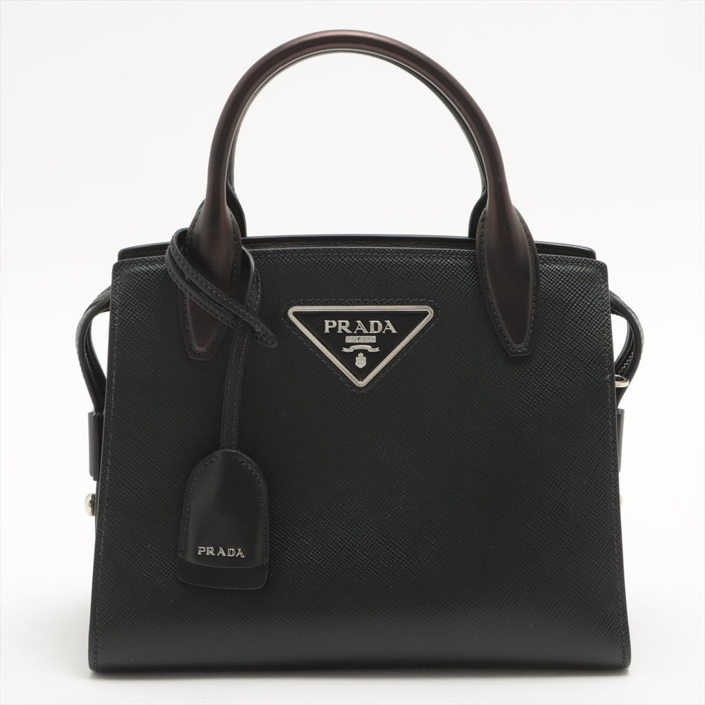 Kristen Mini Saffiano Leather Black Bag