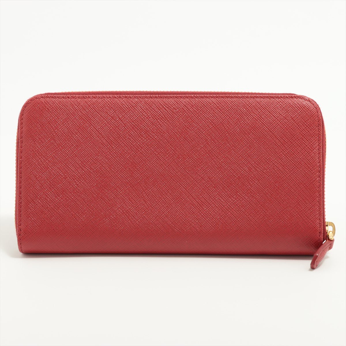 Large Saffiano Leather Round-Zip-Wallet Red