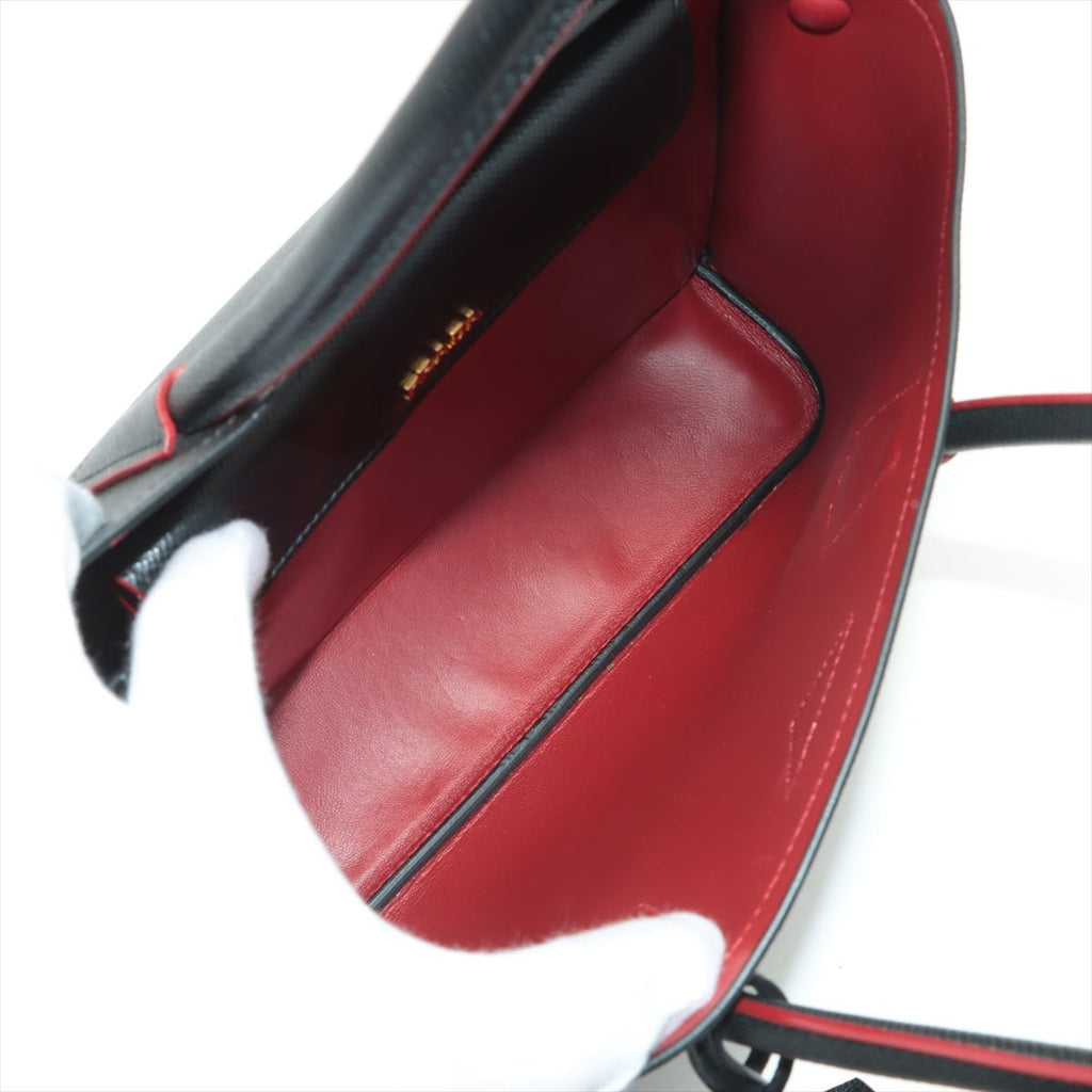 Medium Saffiano Leather Double