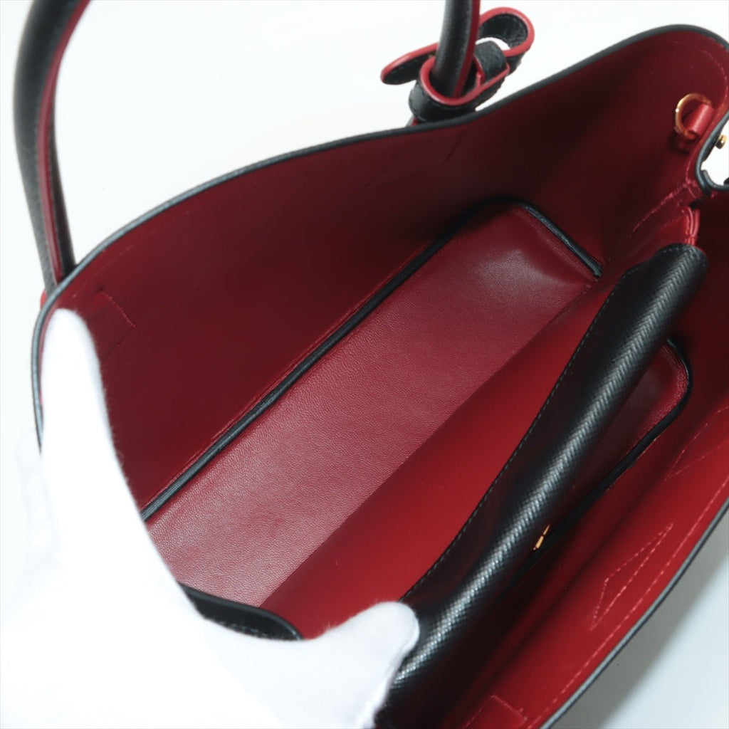 Medium Saffiano Leather Double