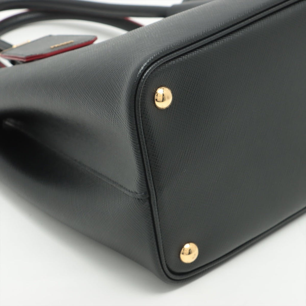 Medium Saffiano Leather Double