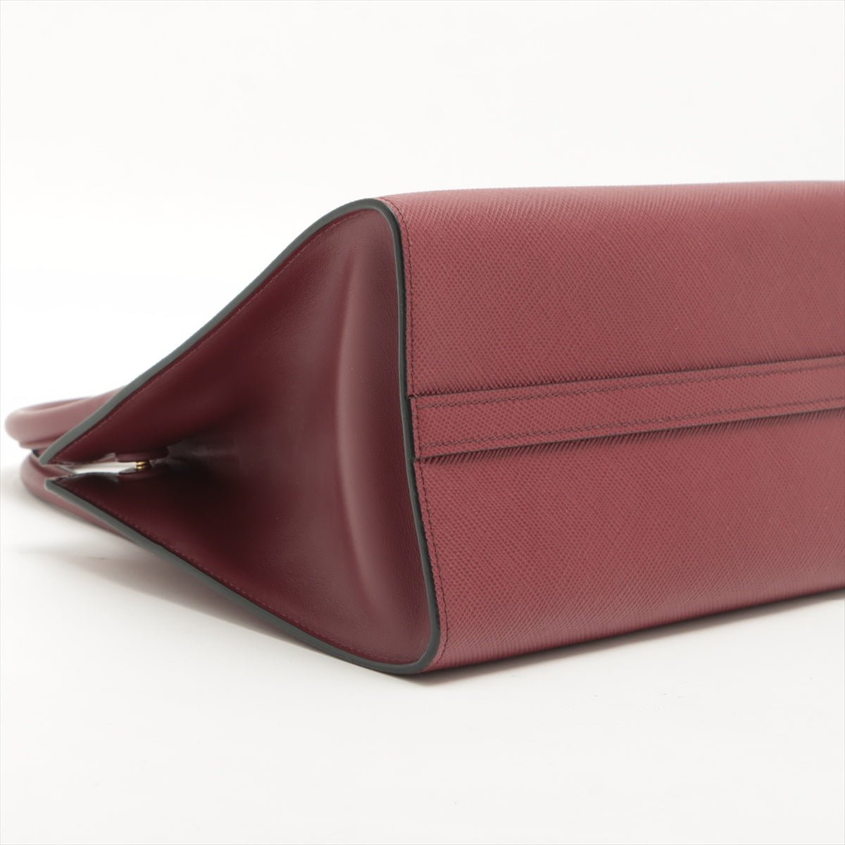Monochrome Small Saffiano Leather Burgundy Bag