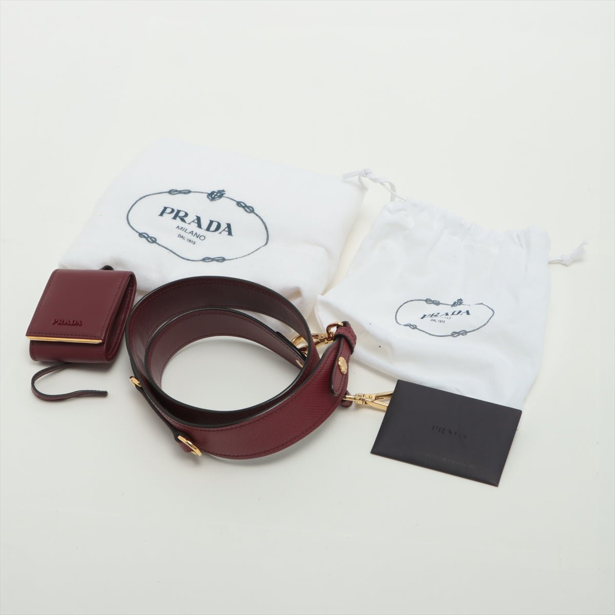 Monochrome Small Saffiano Leather Burgundy Bag