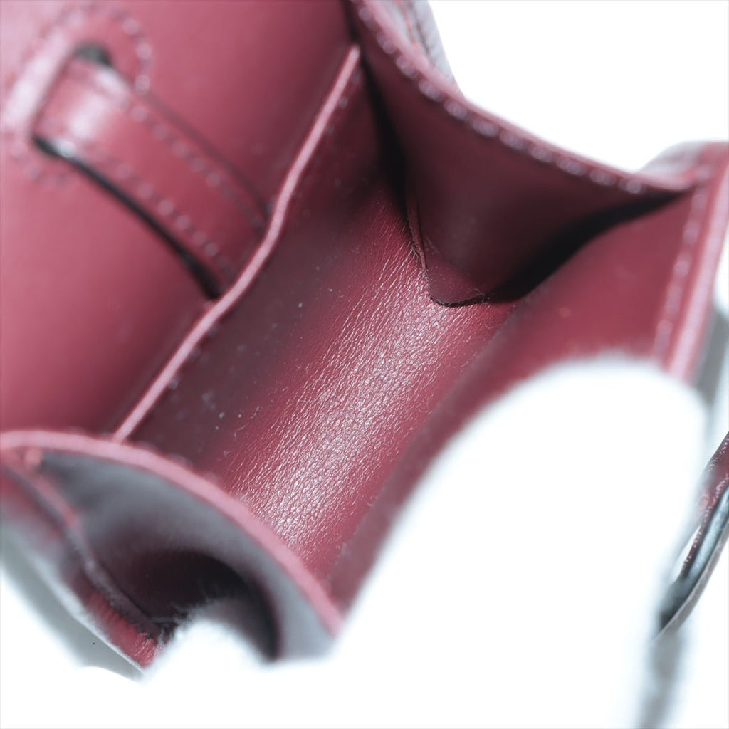Monochrome Small Saffiano Leather Burgundy Bag