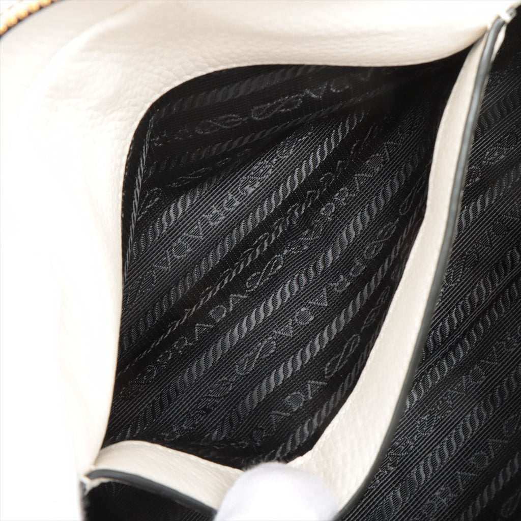 Phenix Shoulder Bag White Leather