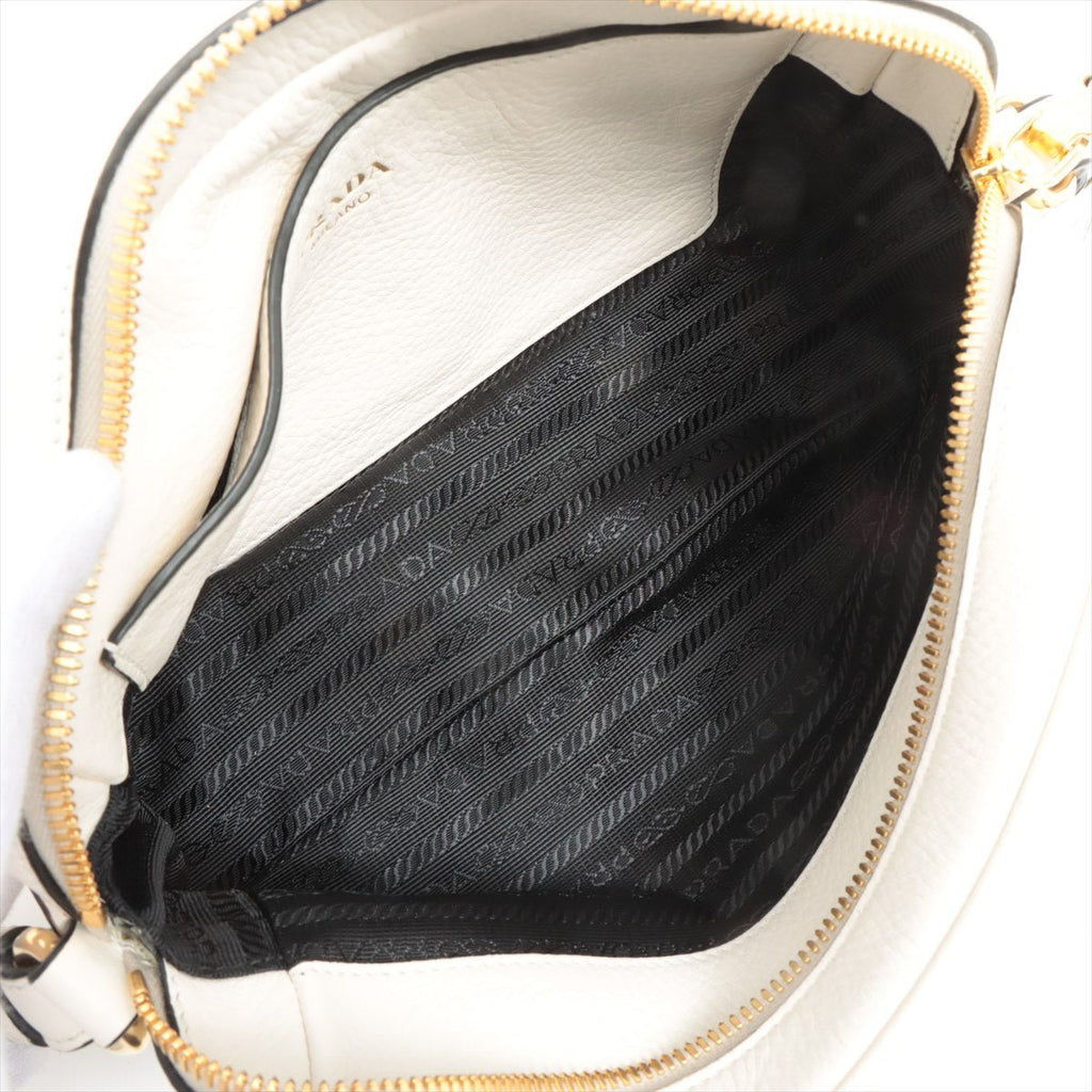 Phenix Shoulder Bag White Leather