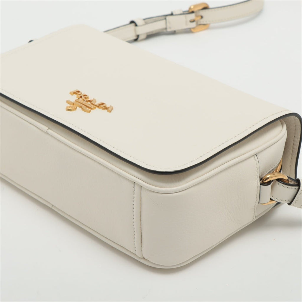 Phenix Shoulder Bag White Leather