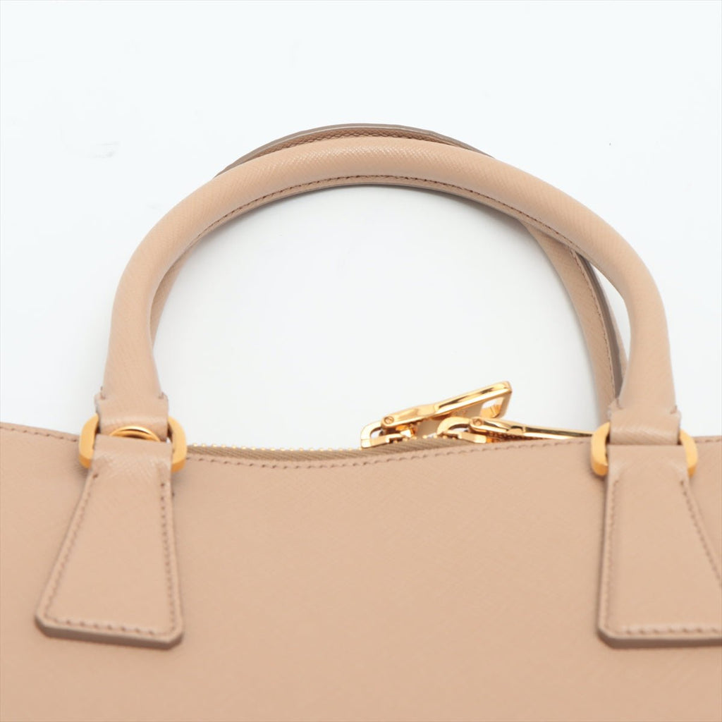 Promenade Saffiano Leather 2way Beige Medium