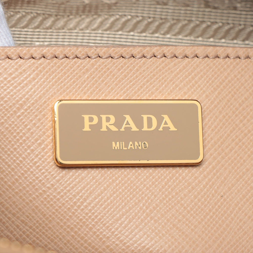 Promenade Saffiano Leather 2way Beige Medium