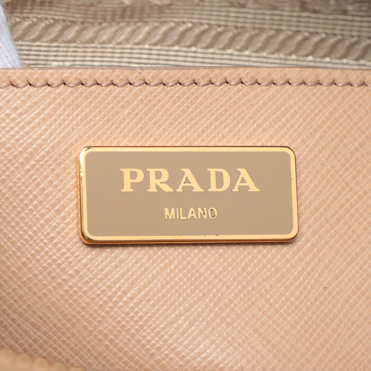 Promenade Saffiano Leather 2way Beige Medium