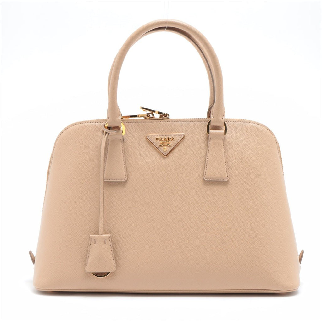Promenade Saffiano Leather 2way Beige Medium