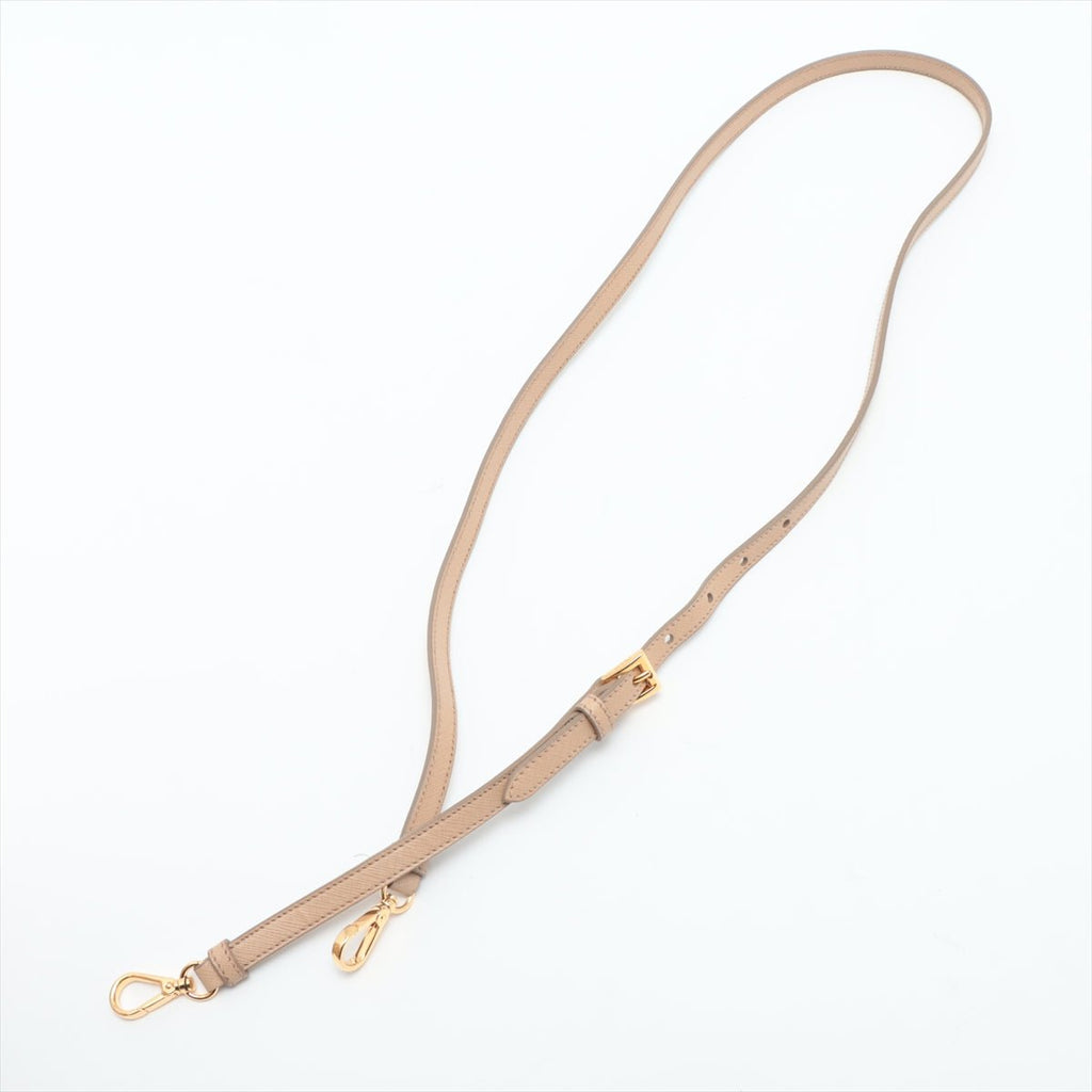 Promenade Saffiano Leather 2way Beige Medium
