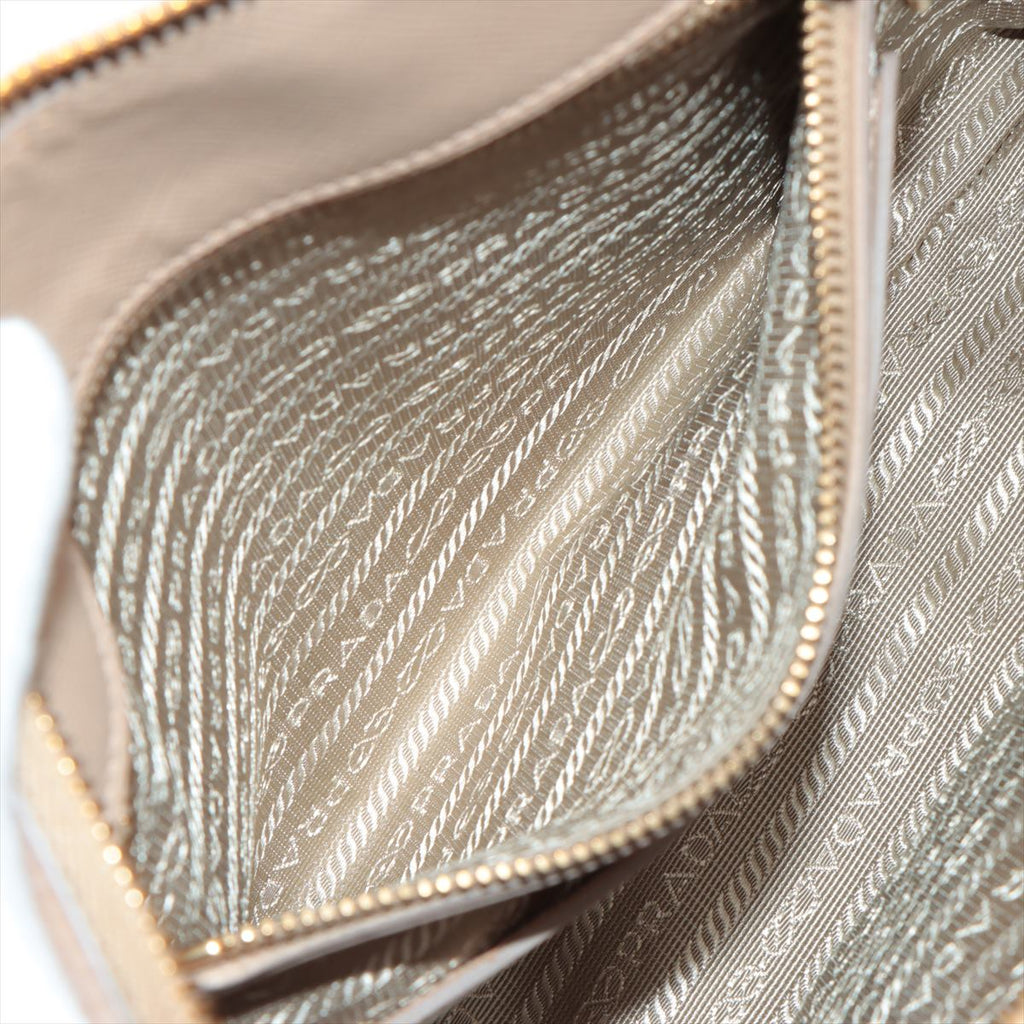 Promenade Saffiano Leather 2way Beige Medium