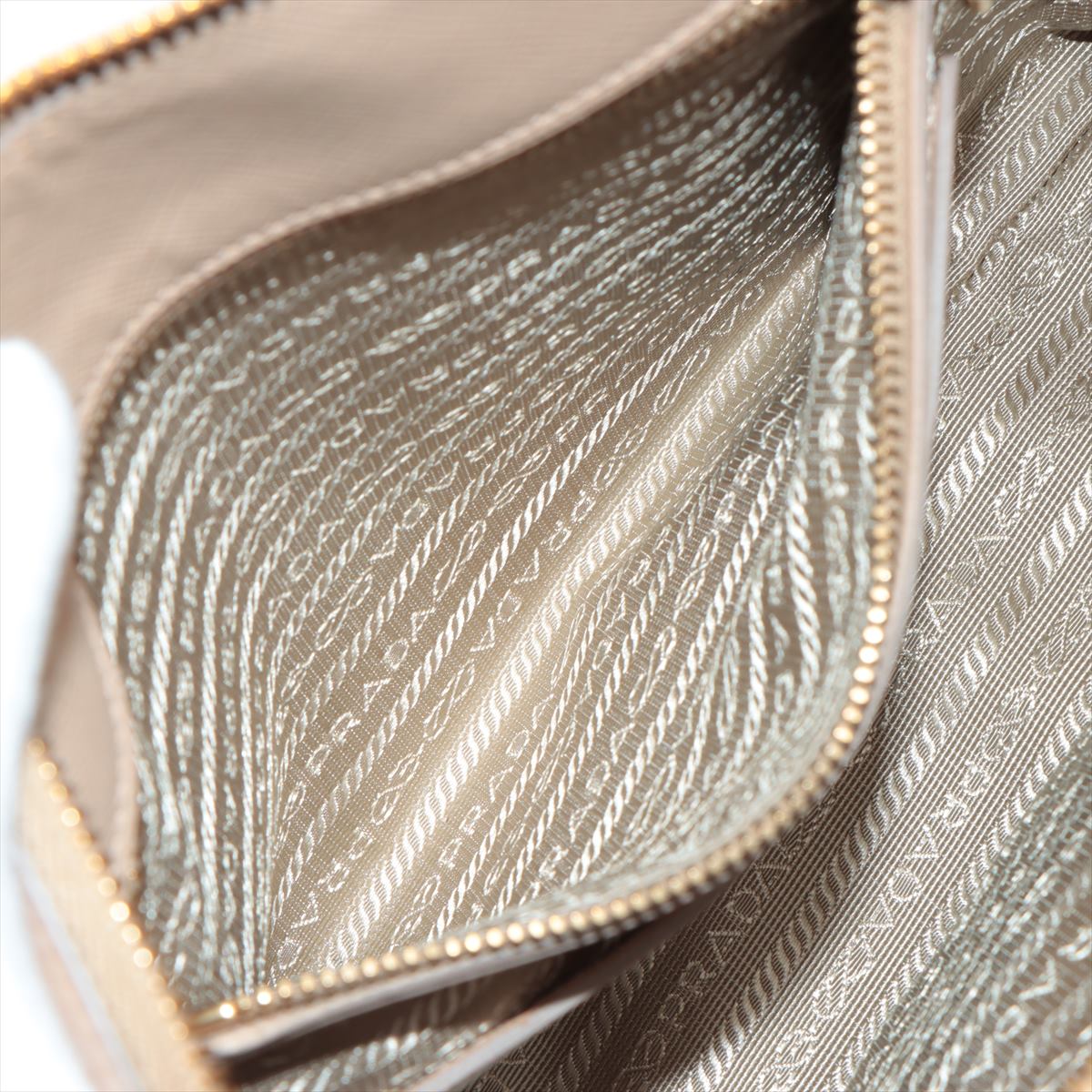 Promenade Saffiano Leather 2way Beige Medium