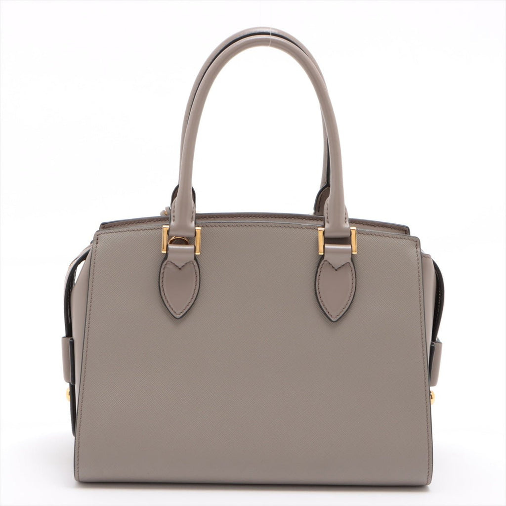 Saffiano Leather 2way Medium Grey