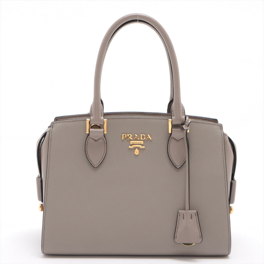 Saffiano Leather 2way Medium Grey