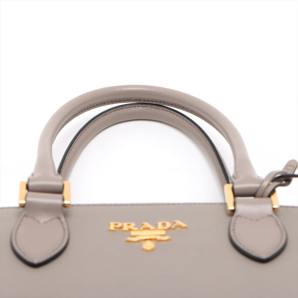 Saffiano Leather 2way Medium Grey