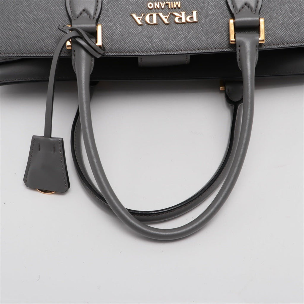 Saffiano Leather 2way Medium Grey