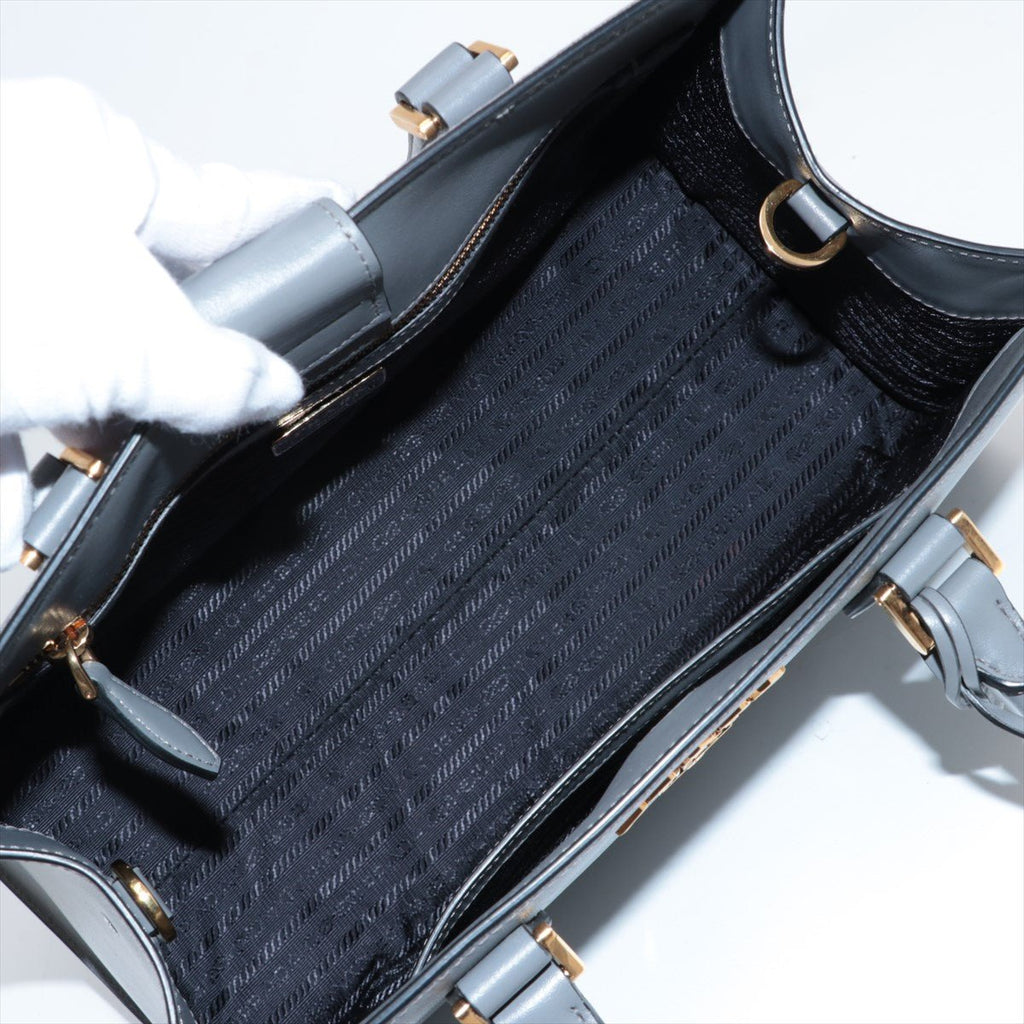 Saffiano Leather 2way Medium Grey