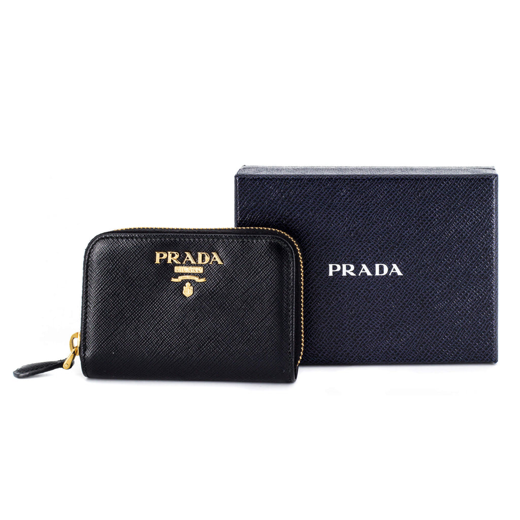 Saffiano Leather Black Coin Purse