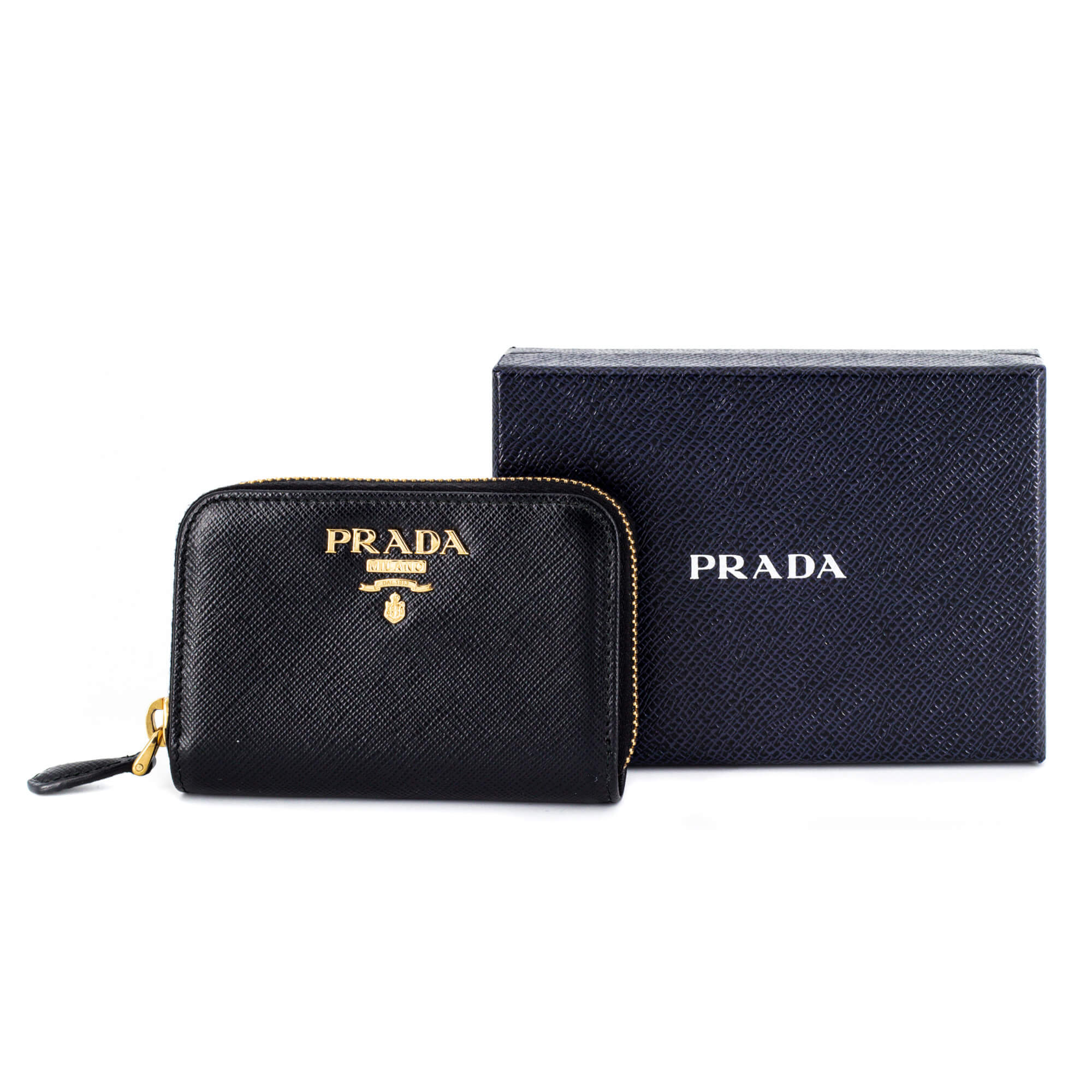 Saffiano Leather Black Coin Purse