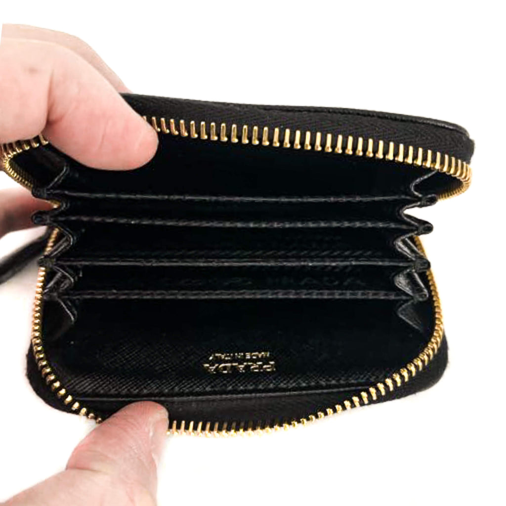 Saffiano Leather Black Coin Purse