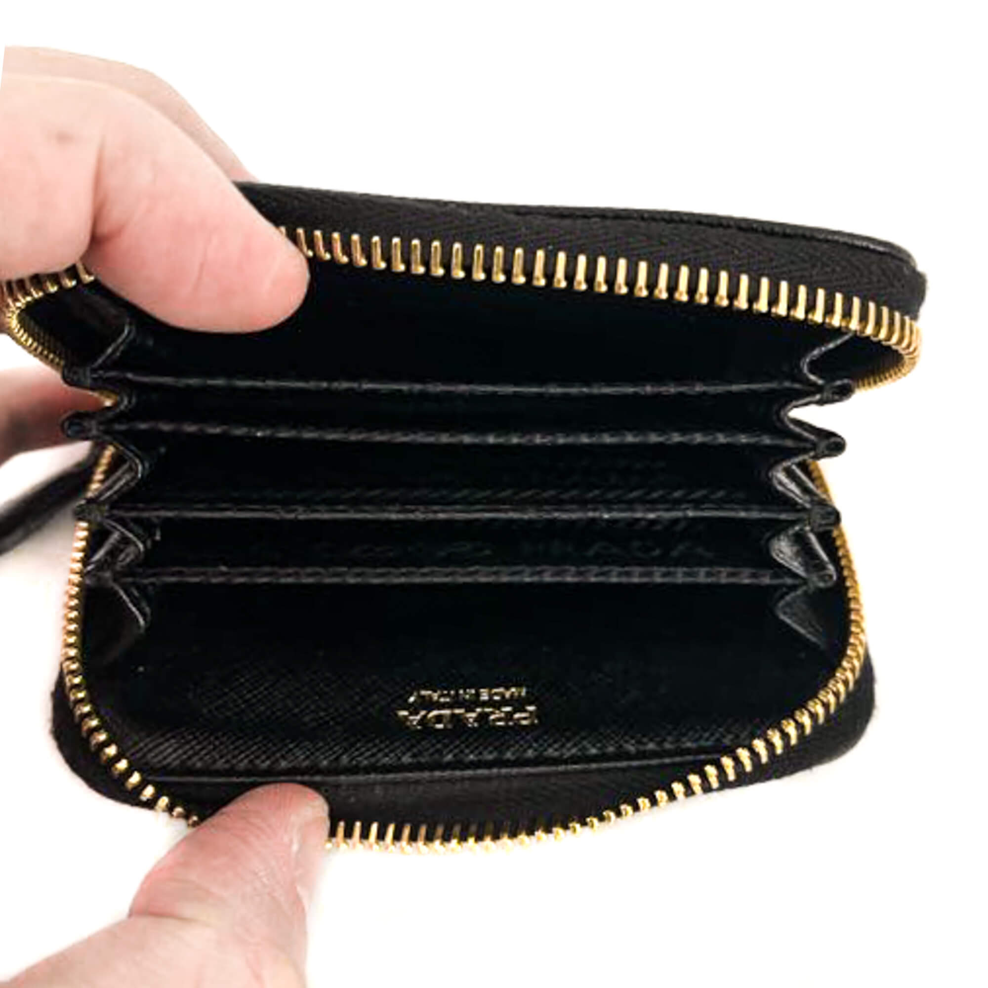 Saffiano Leather Black Coin Purse