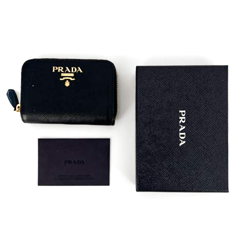 Saffiano Leather Black Coin Purse