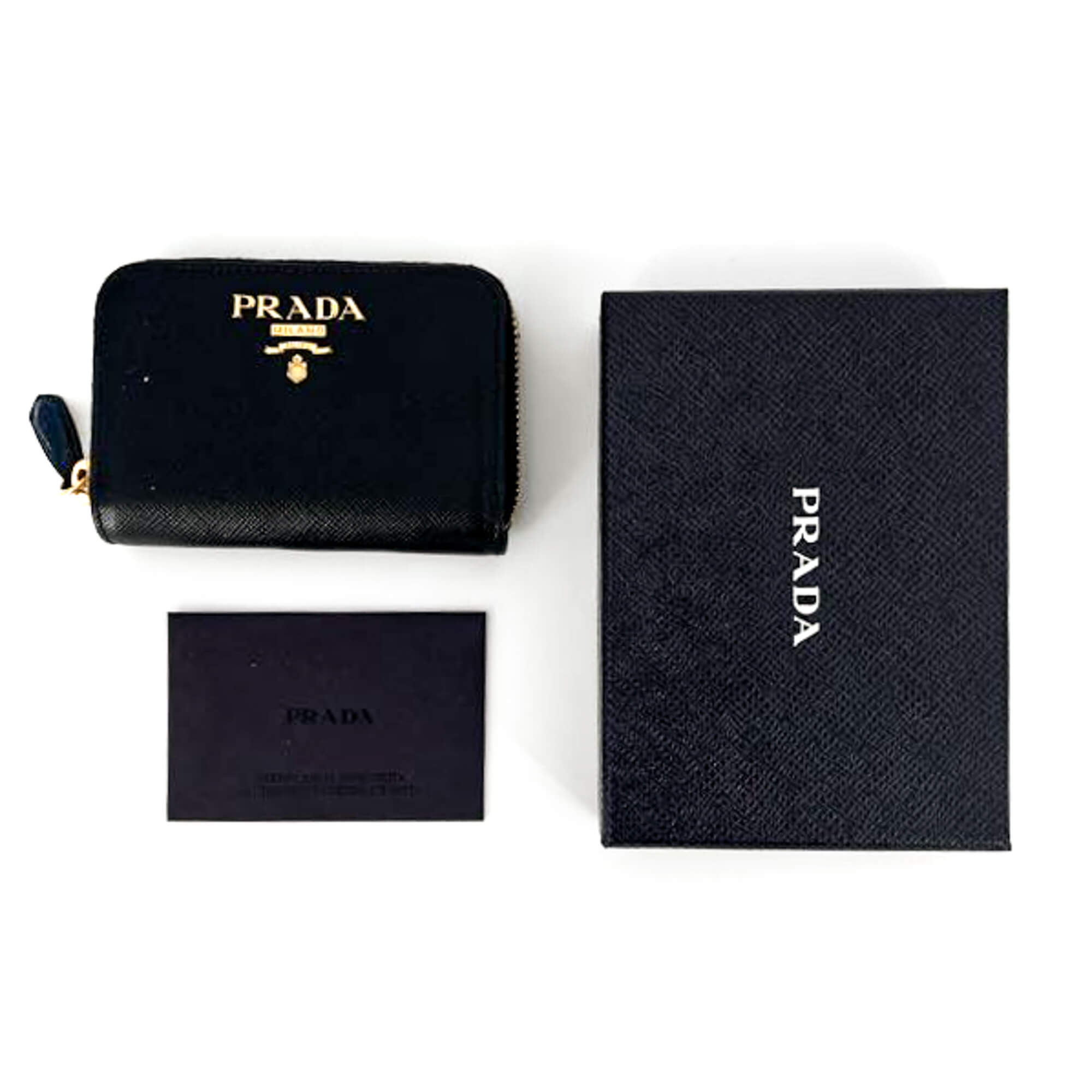 Saffiano Leather Black Coin Purse
