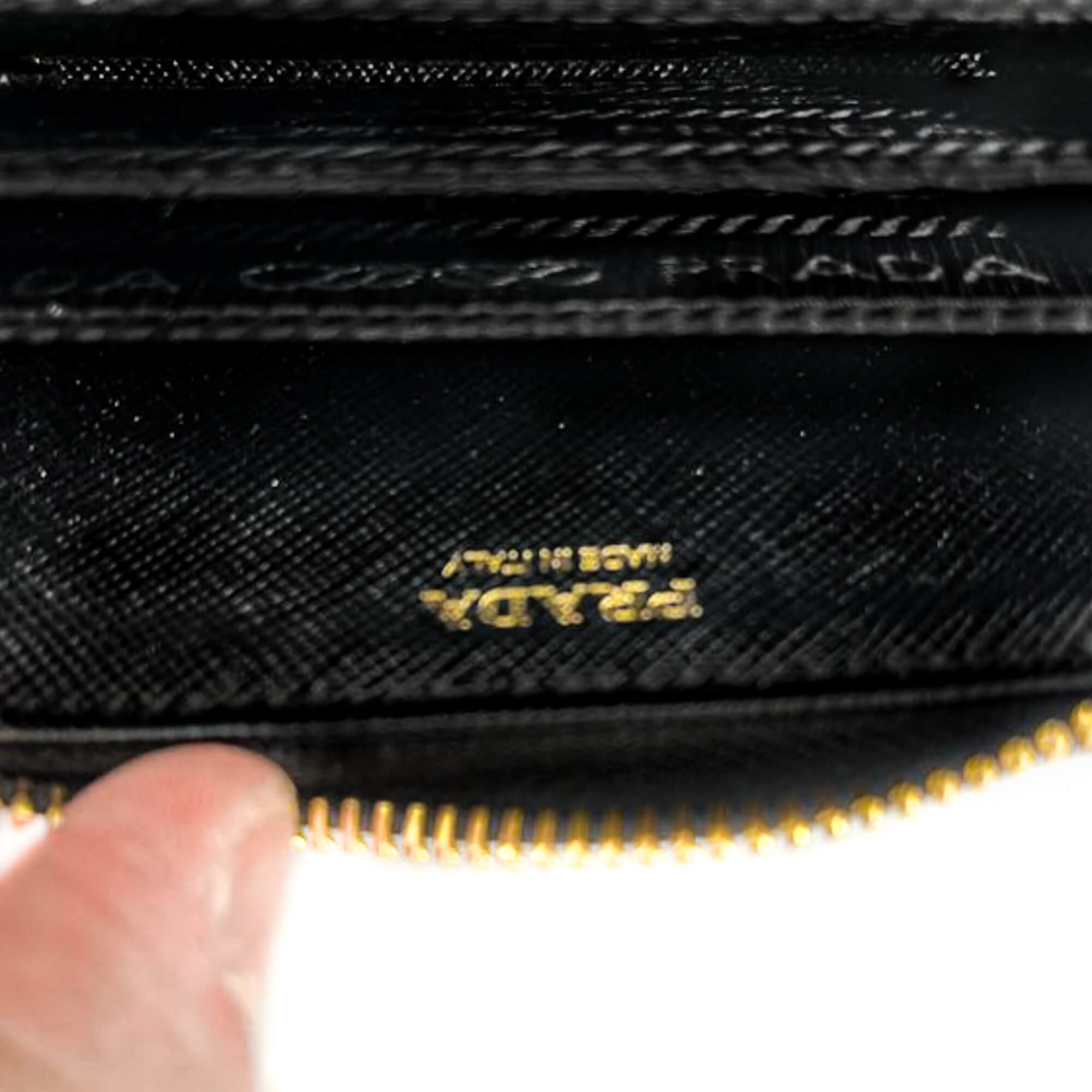 Saffiano Leather Black Coin Purse