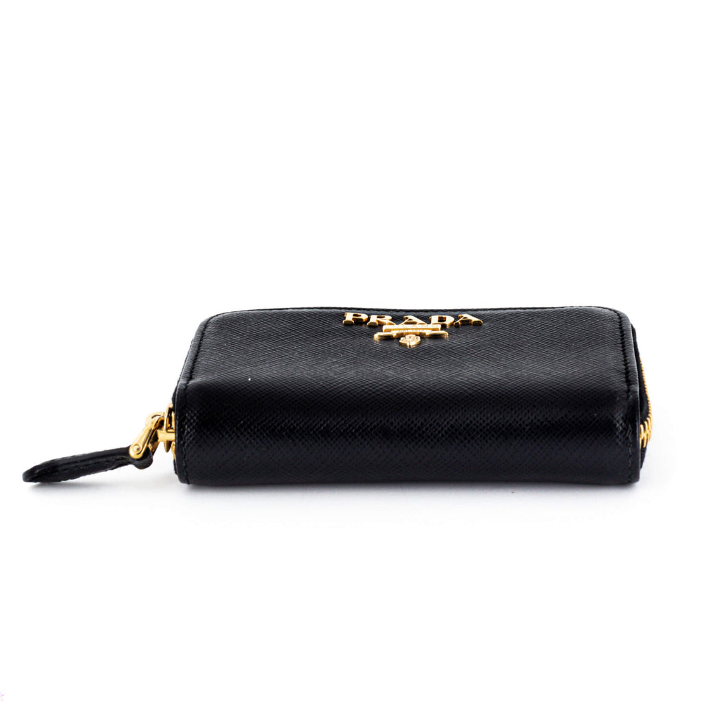 Saffiano Leather Black Coin Purse