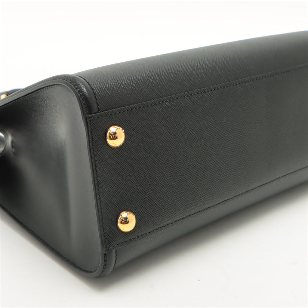 Saffiano Leather Black Handbag