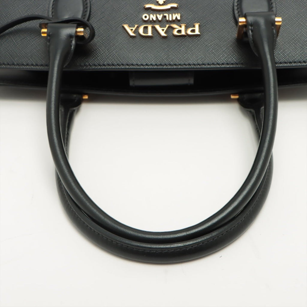 Saffiano Leather Black Handbag