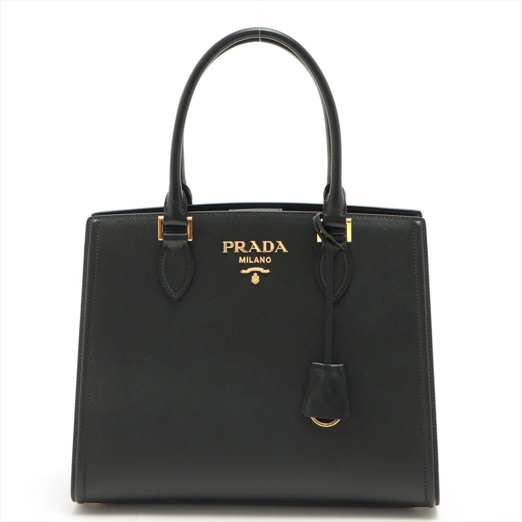 Saffiano Leather Black Handbag