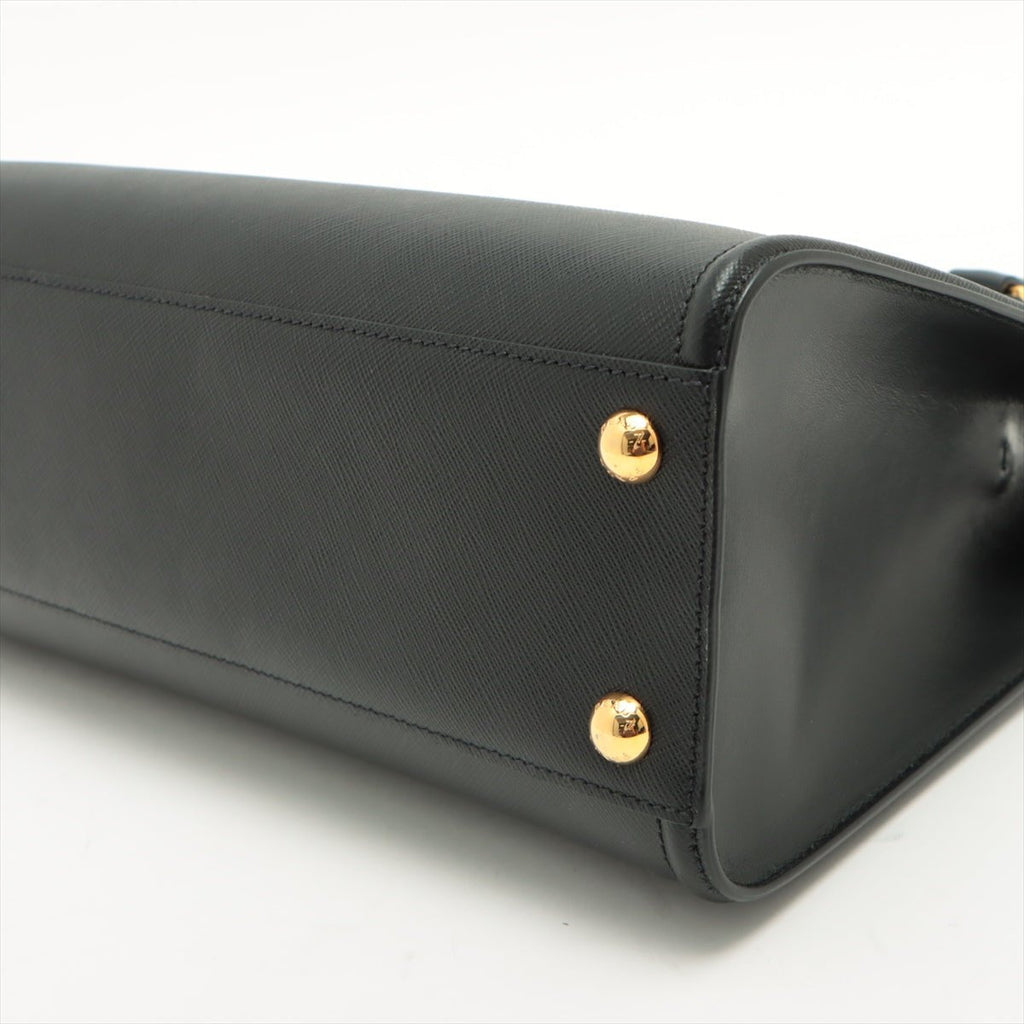 Saffiano Leather Black Handbag