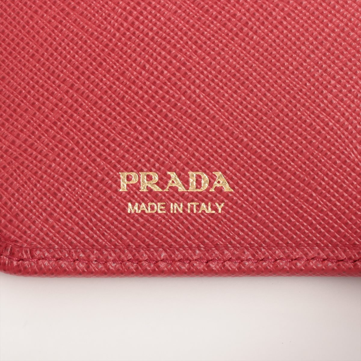 Saffiano Metal Leather Wallet Red