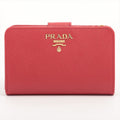 Saffiano Metal Leather Wallet Red