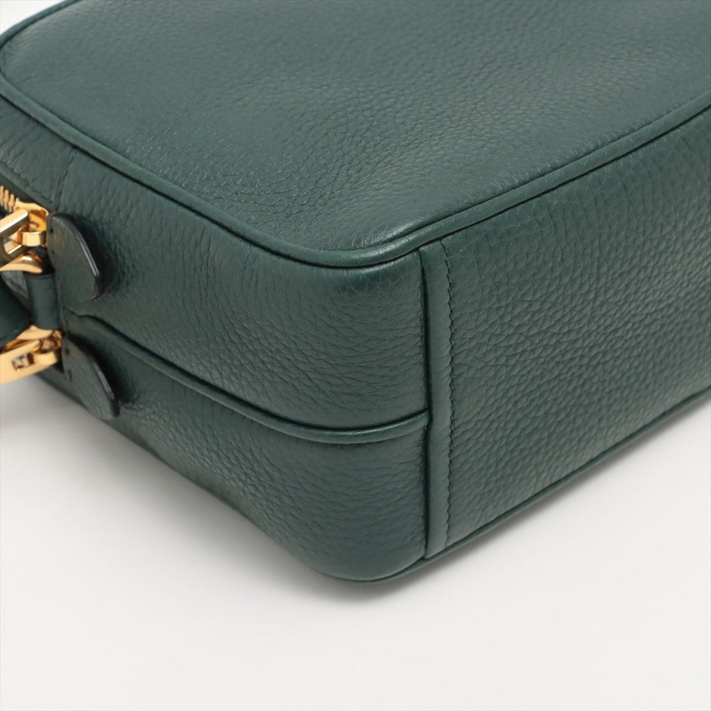 Vitello Daino Green Camera Bag